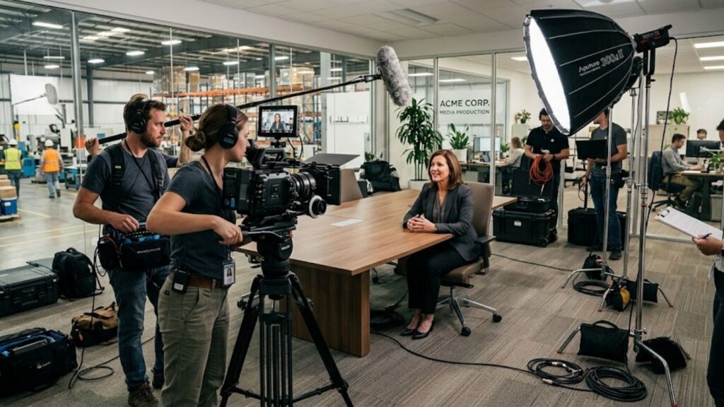 Professional corporate filming in Saudi Arabia.