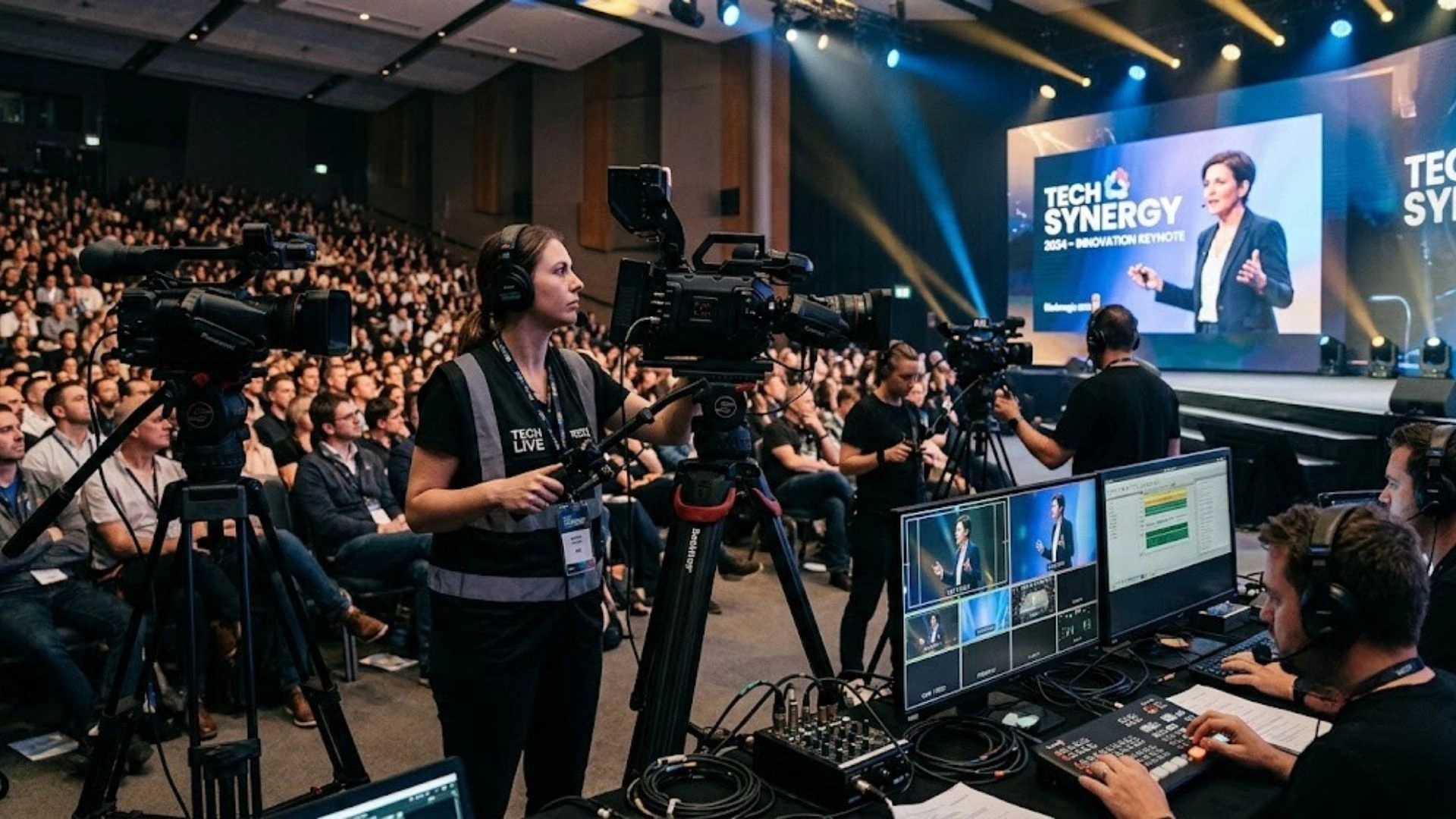 Multi-camera event production in Saudi Arabia.