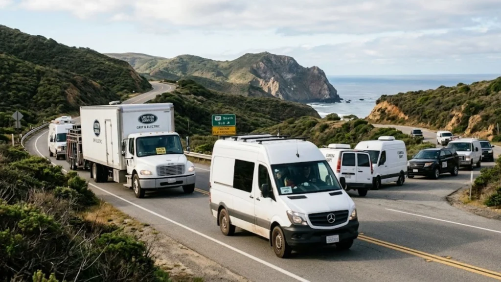 Film crew transportation and production logistics in Saudi Arabia