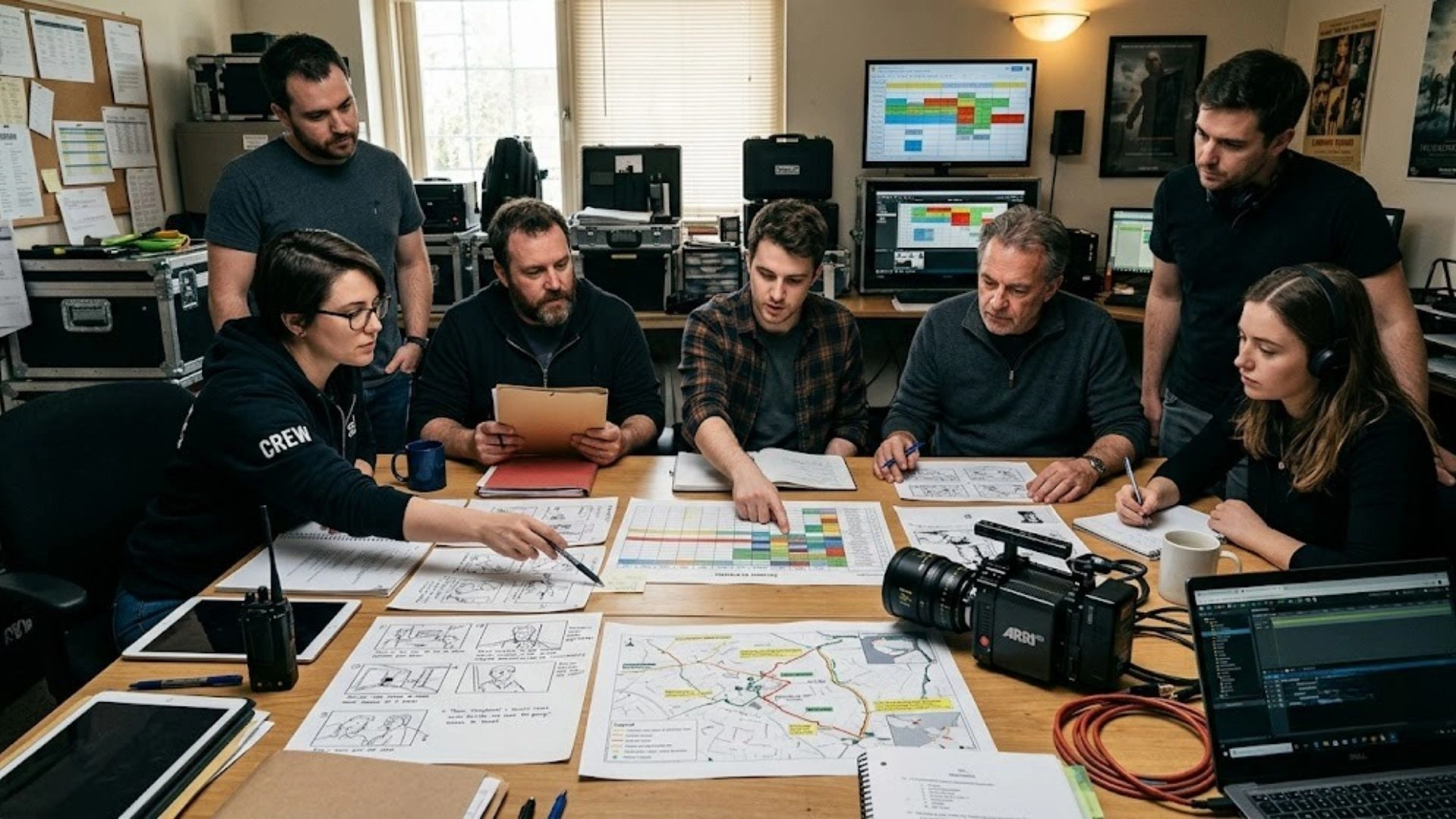 Pre-production planning for filming in Saudi Arabia.