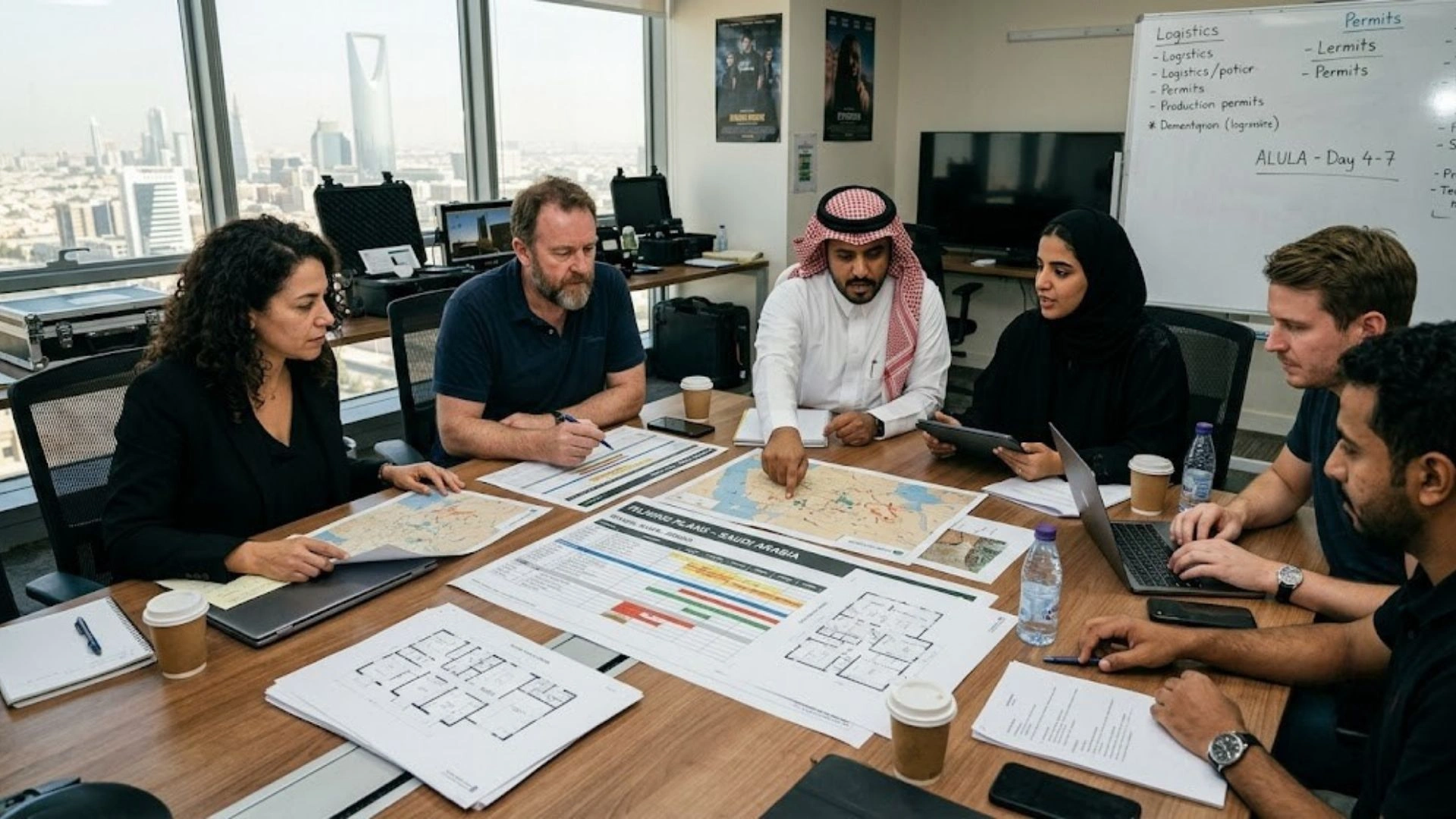 Planning film production in Saudi Arabia with local production support.