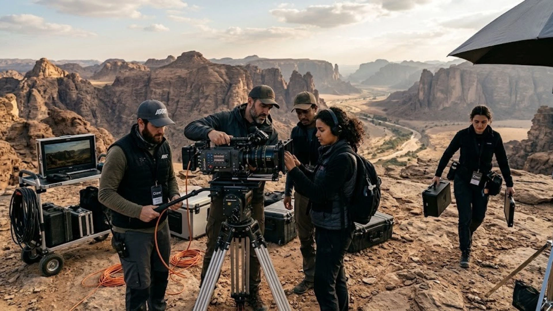 First-time film production in Saudi Arabia.
